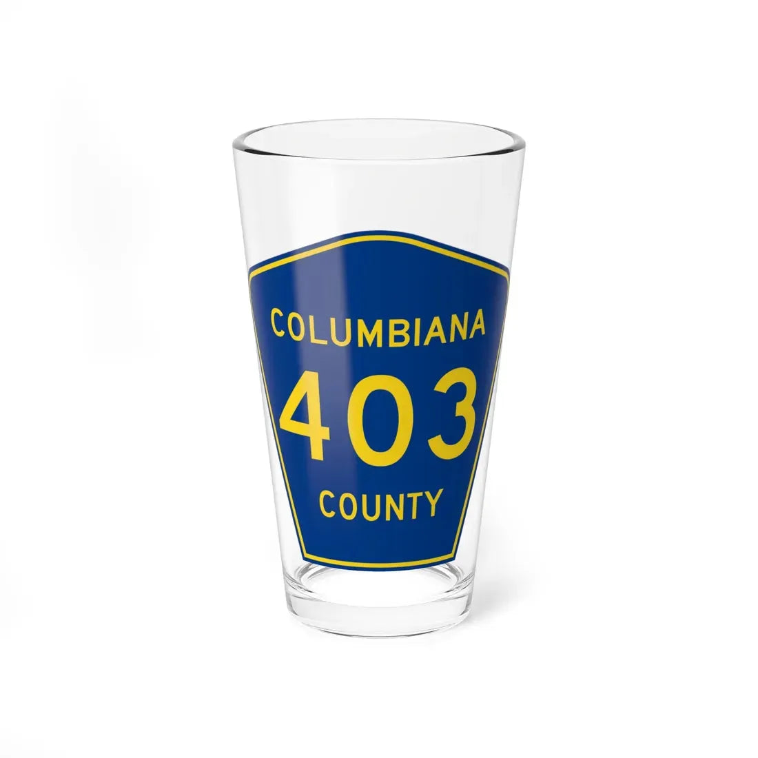 Columbiana County 403 (Ohio) (Road Sign) Pint Glass 16oz 16oz - Go Mug Yourself