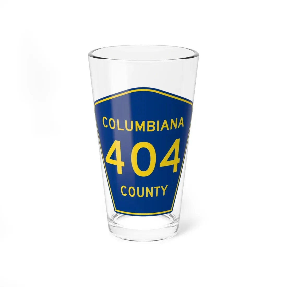 Columbiana County 404 (Ohio) (Road Sign) Pint Glass 16oz 16oz - Go Mug Yourself