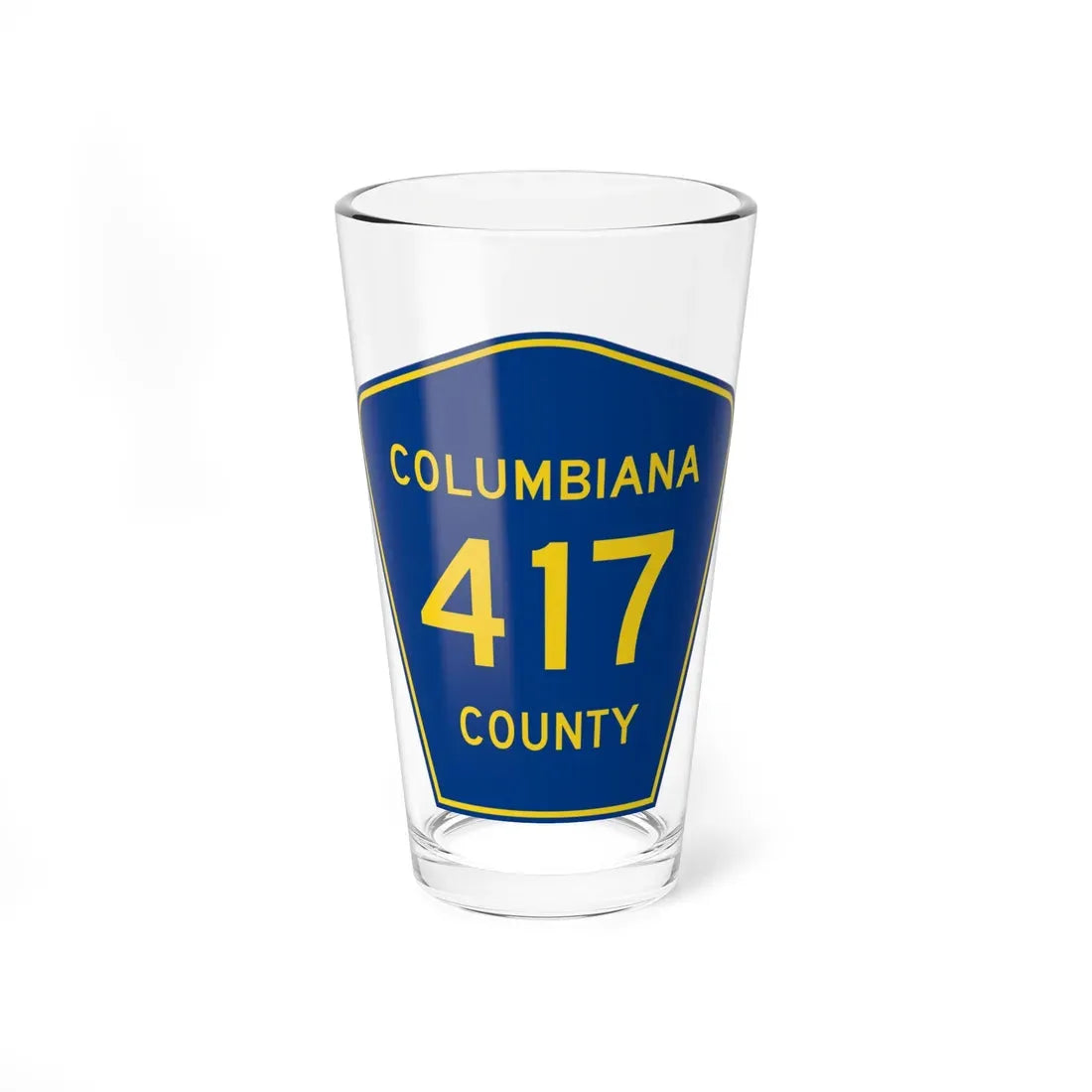 Columbiana County 417 (Ohio) (Road Sign) Pint Glass 16oz - Go Mug Yourself