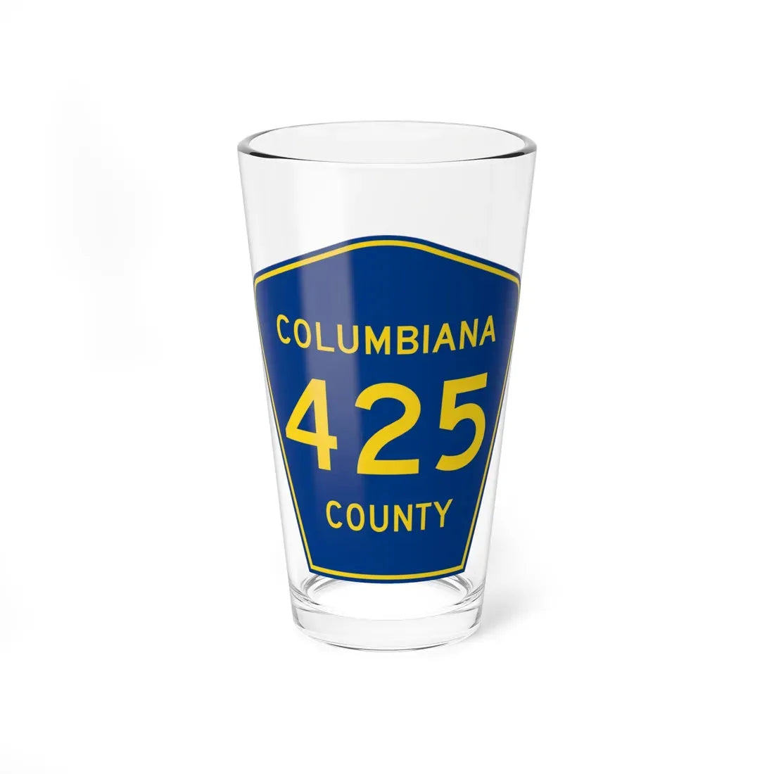 Columbiana County 425 (Ohio) (Road Sign) Pint Glass 16oz 16oz - Go Mug Yourself