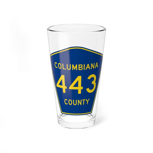 Columbiana County 443 (Ohio) (Road Sign) Pint Glass 16oz 16oz - Go Mug Yourself