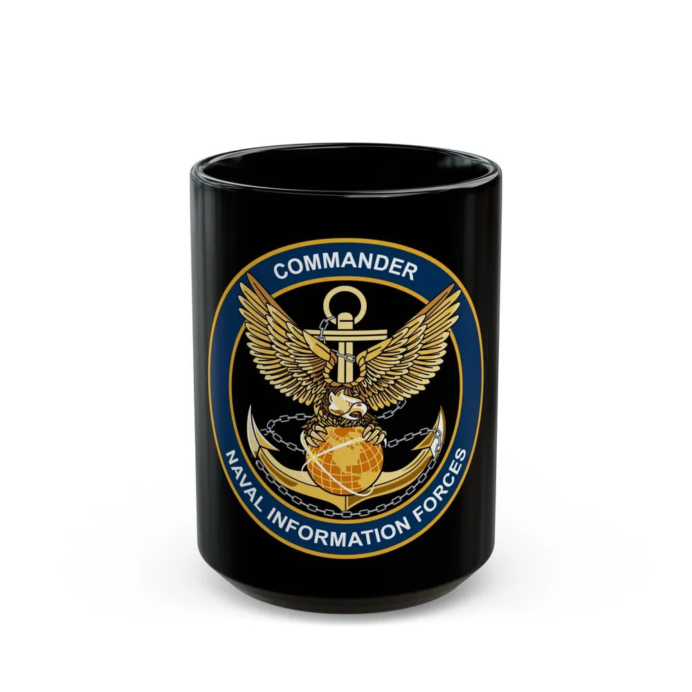 COM NAVIFOR (U.S. Navy) Black Coffee Mug-15oz-Go Mug Yourself