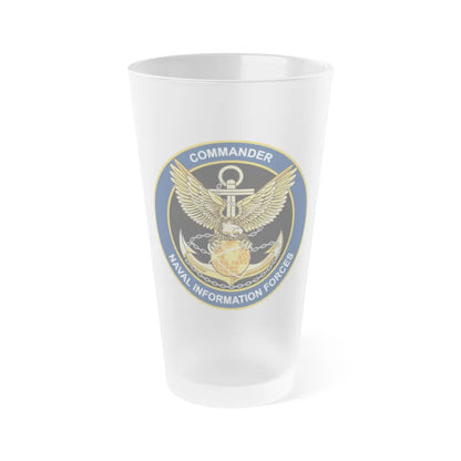 COM NAVIFOR (U.S. Navy) Frosted Pint Glass 16oz-Go Mug Yourself