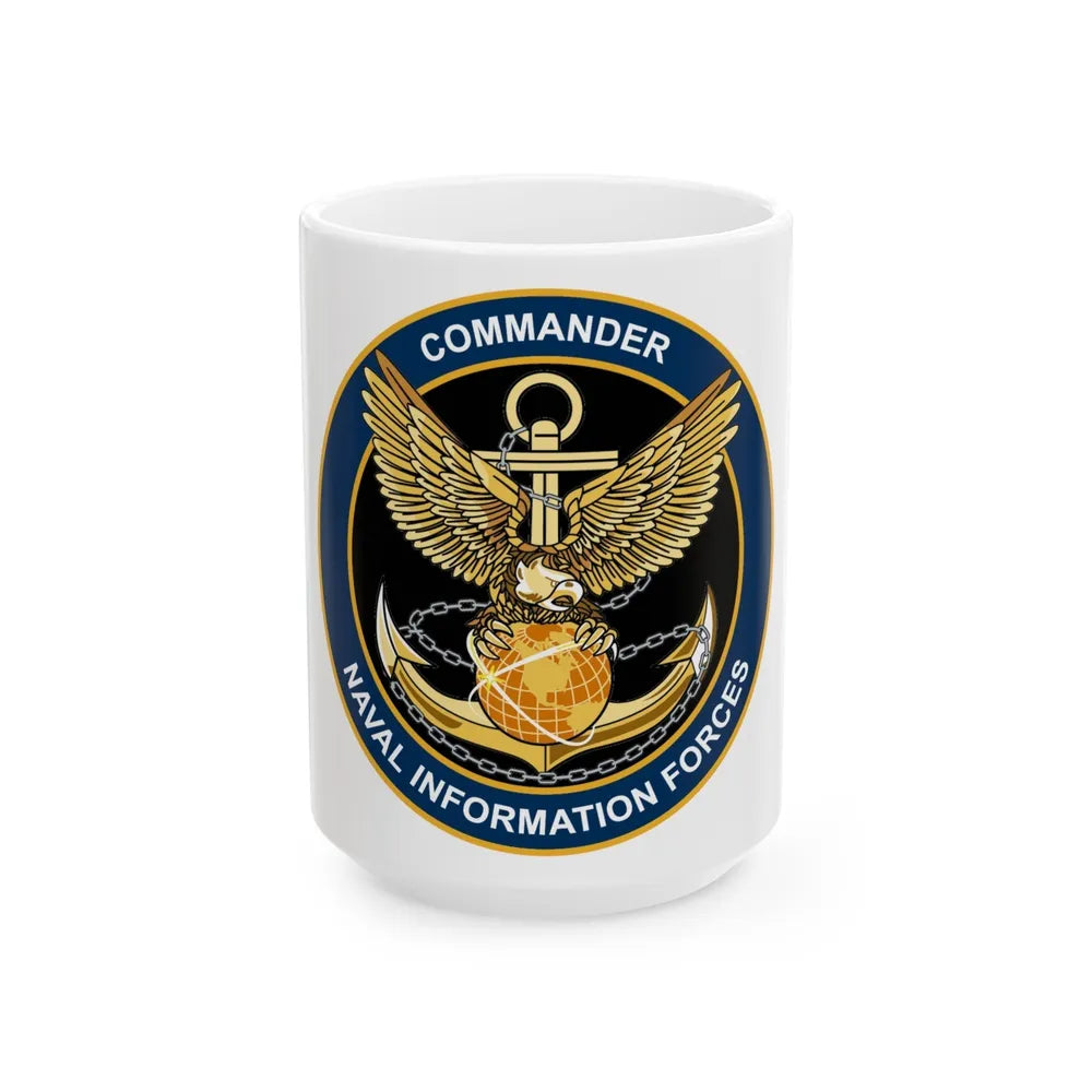 COM NAVIFOR (U.S. Navy) White Coffee Mug-15oz-Go Mug Yourself