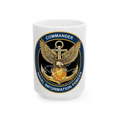 COM NAVIFOR (U.S. Navy) White Coffee Mug 15oz - Go Mug Yourself