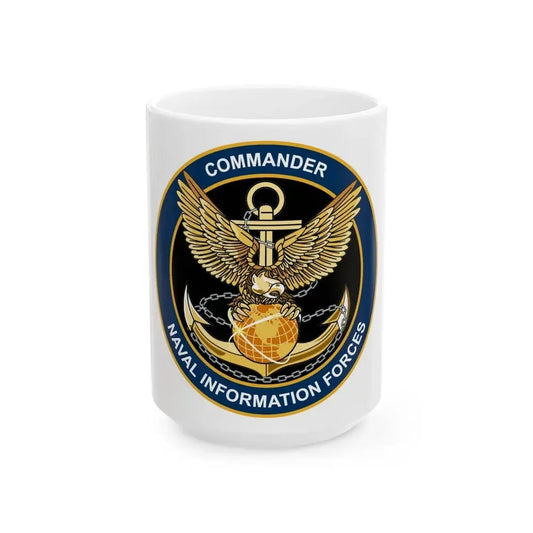 COM NAVIFOR (U.S. Navy) White Coffee Mug 15oz - Go Mug Yourself