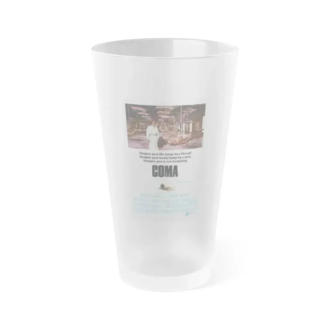 COMA 1978 Movie Poster - Frosted Pint Glass 16oz 16oz Frosted - Go Mug Yourself