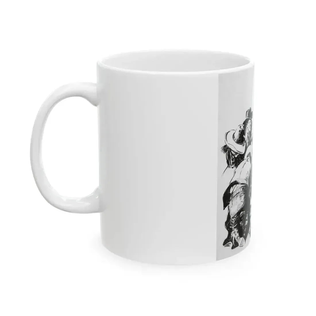 Comanche Kid, Adventure Magazine, 1937 - White Coffee Mug - Go Mug Yourself