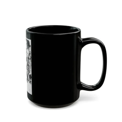 Comanche Kid, Adventure pulp illustration - Black Coffee Mug - Go Mug Yourself