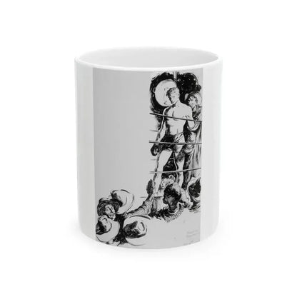 Comanche Kid, Adventure pulp illustration - White Coffee Mug 11oz - Go Mug Yourself