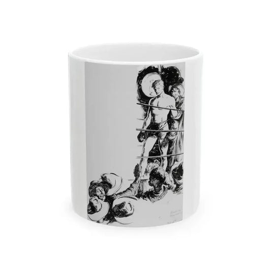 Comanche Kid, Adventure pulp illustration - White Coffee Mug 11oz - Go Mug Yourself