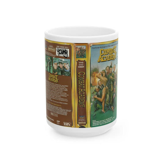 COMBAT ACADEMY (VHS COVER) - White Coffee Mug-15oz-Go Mug Yourself