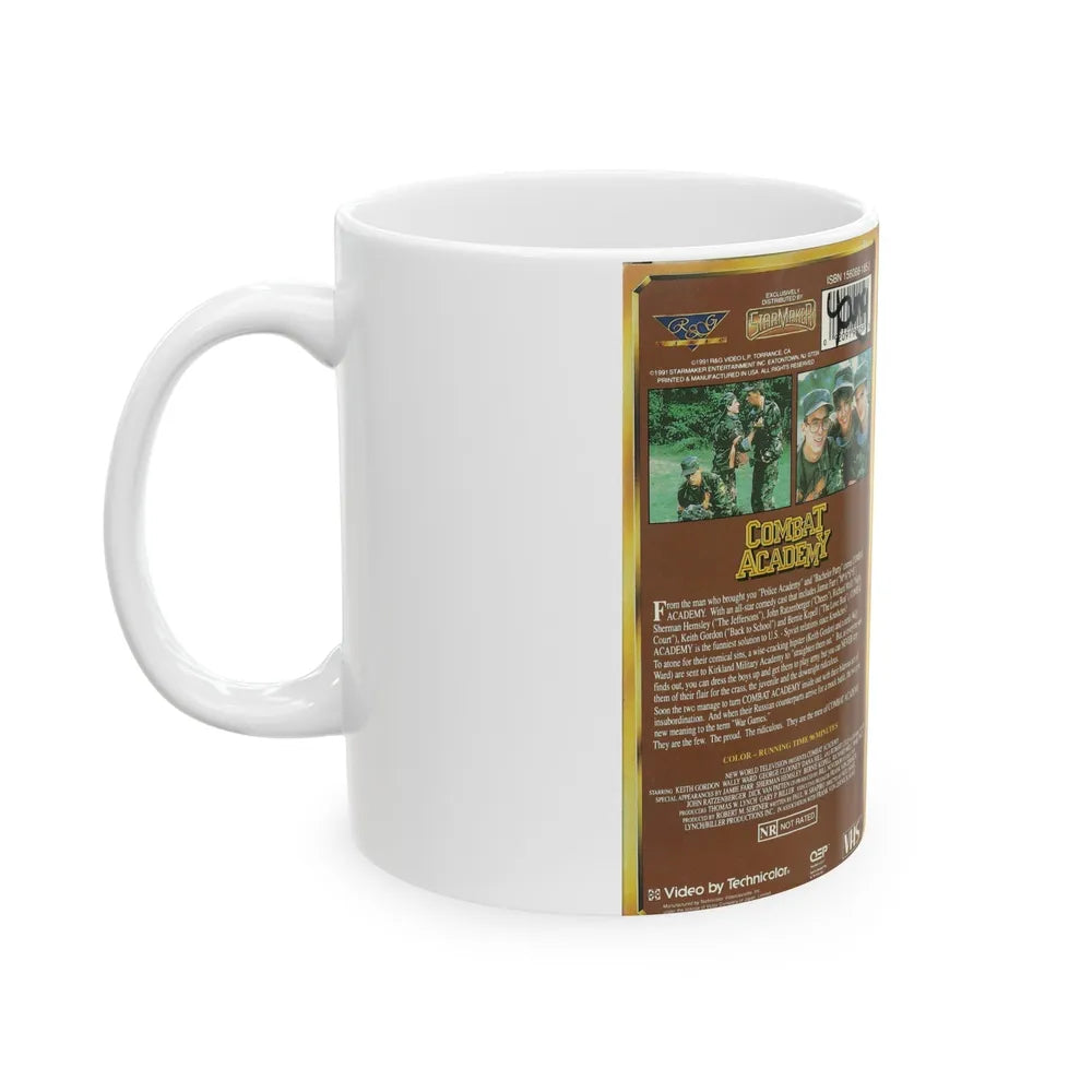 COMBAT ACADEMY (VHS COVER) - White Coffee Mug-Go Mug Yourself