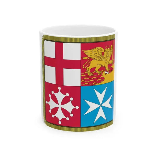 Combat flag of the Italian Navy back (Italy) White Coffee Mug 11oz - Go Mug Yourself