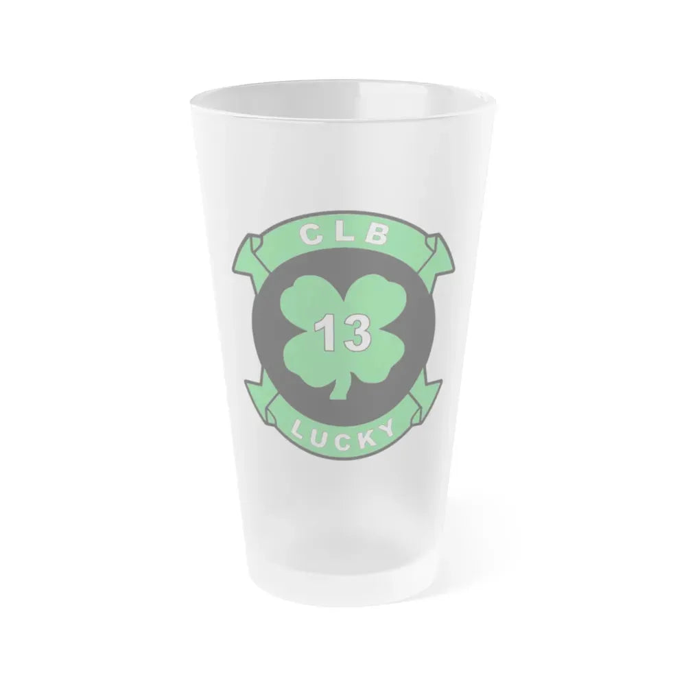 Combat Logistics Battalion 13 (USMC) Frosted Pint Glass 16oz Default Title - Go Mug Yourself