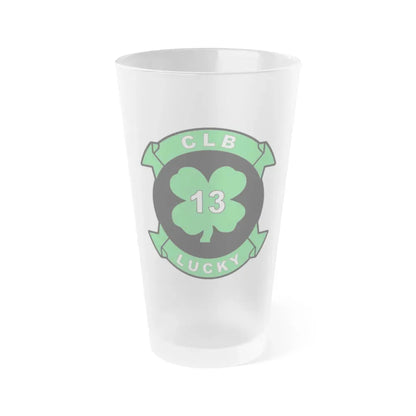 Combat Logistics Battalion 13 (USMC) Frosted Pint Glass 16oz Default Title - Go Mug Yourself