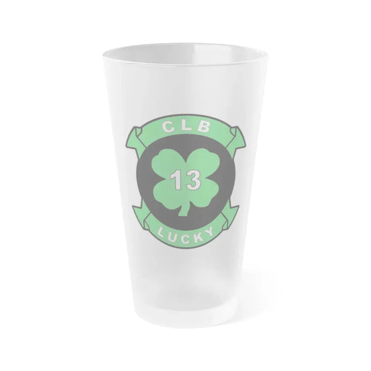 Combat Logistics Battalion 13 (USMC) Frosted Pint Glass 16oz Default Title - Go Mug Yourself