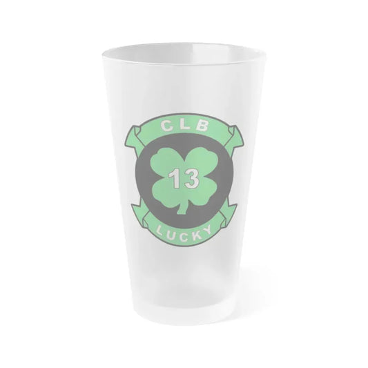 Combat Logistics Battalion 13 (USMC) Frosted Pint Glass 16oz Default Title - Go Mug Yourself