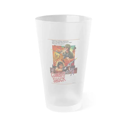 COMBAT SHOCK 1984 Movie Poster - Frosted Pint Glass 16oz 16oz Frosted - Go Mug Yourself