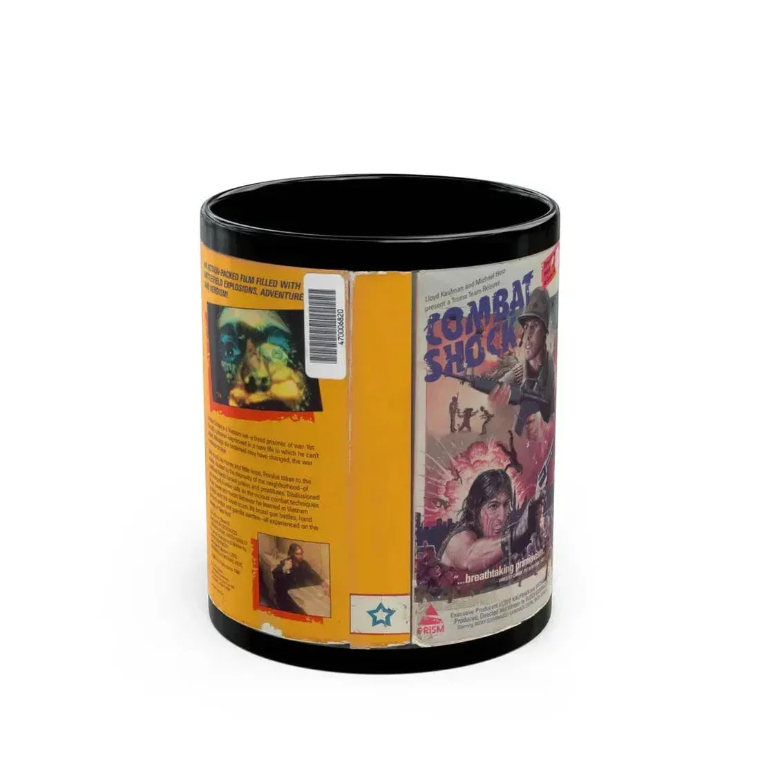 COMBAT SHOCK (VHS COVER) - Black Coffee Mug 11oz - Go Mug Yourself