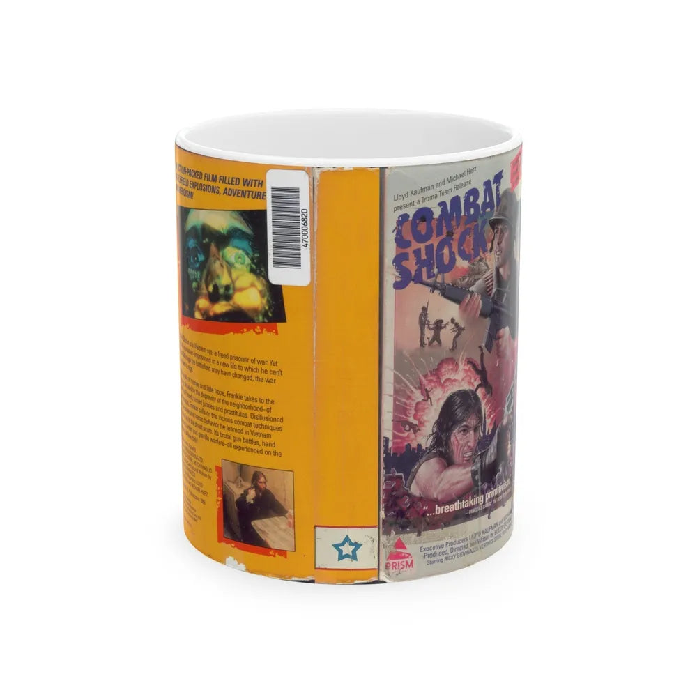 COMBAT SHOCK (VHS COVER) - White Coffee Mug-11oz-Go Mug Yourself