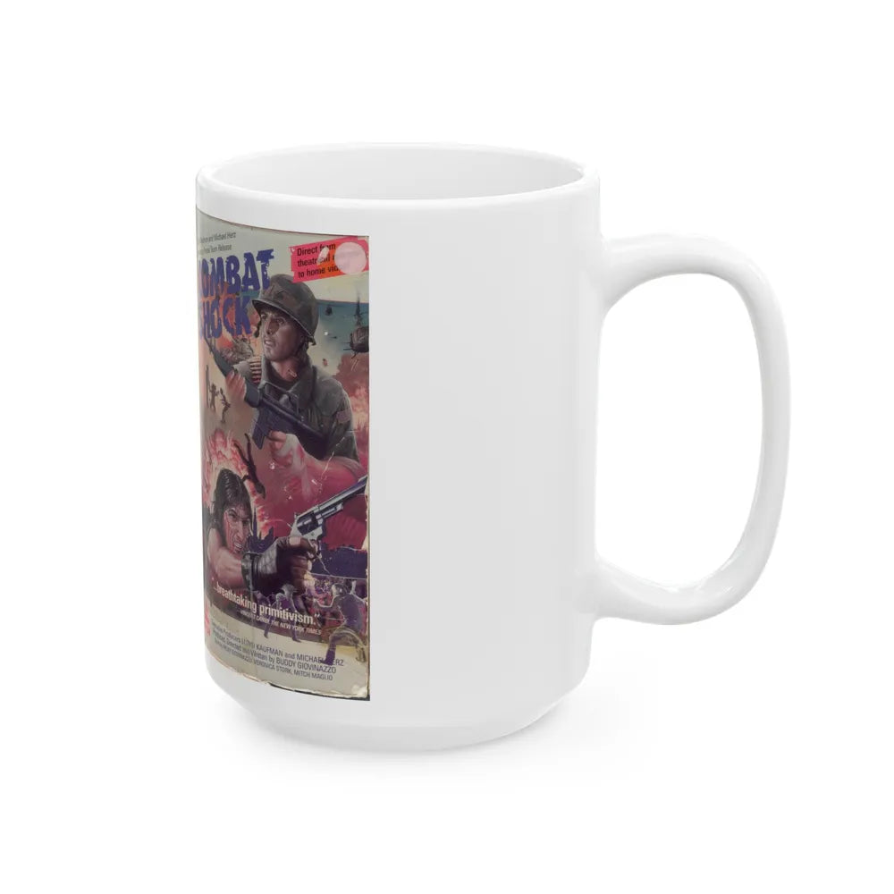 COMBAT SHOCK (VHS COVER) - White Coffee Mug-Go Mug Yourself