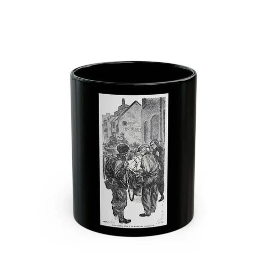 Combat Team, Blue Book Magazine, February 1948 - Black Coffee Mug 11oz - Go Mug Yourself