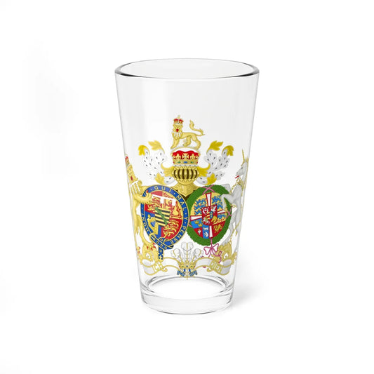 Combined Coat of Arms of Albert Edward and Alexandra the Prince and Princess of Wales (Denmark) (Coat of Arms) Pint Glass 16oz 16oz - Go Mug Yourself