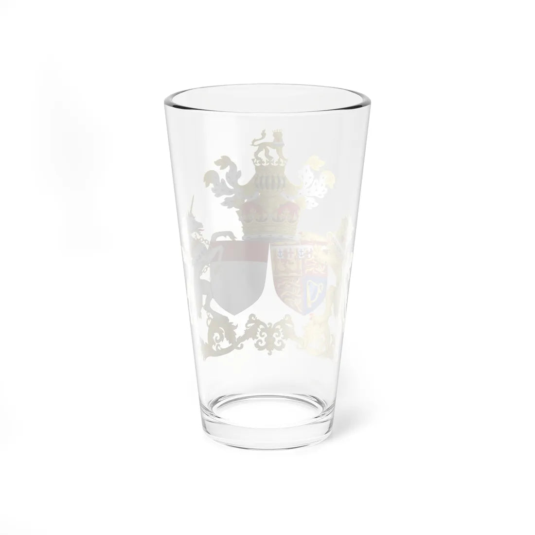 Combined Coat of Arms of Edward and Katharine the Duke and Duchess of Kent (United Kingdom) (Coat of Arms) Pint Glass 16oz - Go Mug Yourself