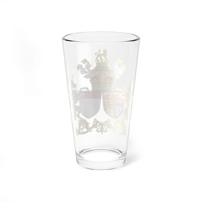 Combined Coat of Arms of Edward and Katharine the Duke and Duchess of Kent (United Kingdom) (Coat of Arms) Pint Glass 16oz - Go Mug Yourself