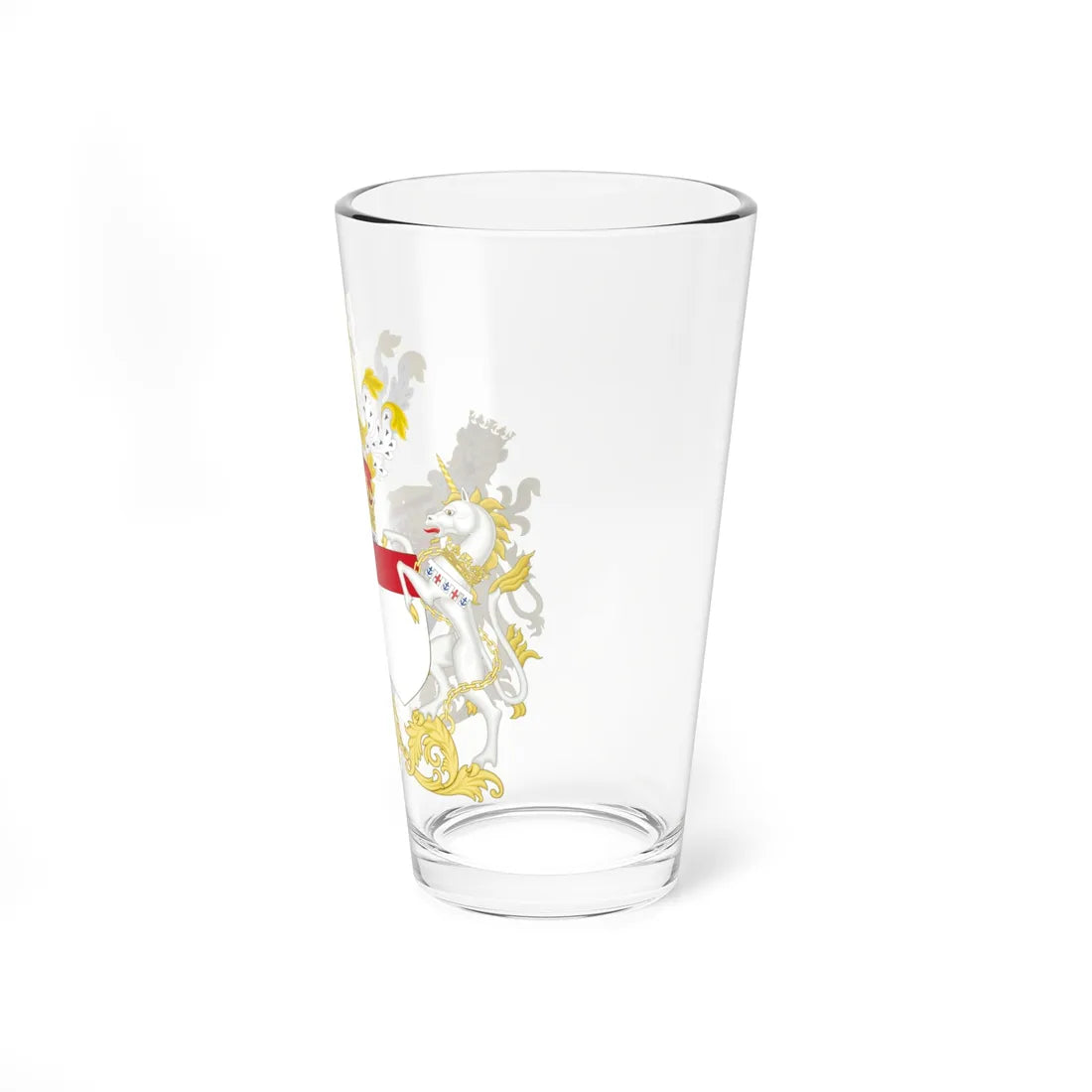 Combined Coat of Arms of Edward and Katharine the Duke and Duchess of Kent (United Kingdom) (Coat of Arms) Pint Glass 16oz - Go Mug Yourself