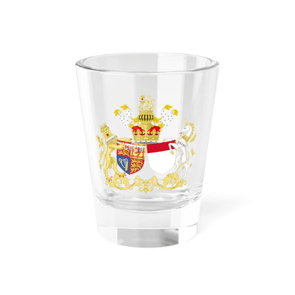 Combined Coat of Arms of Edward and Katharine the Duke and Duchess of Kent (United Kingdom) (Coat of Arms) Shot Glass 1.5oz 1.5oz - Go Mug Yourself