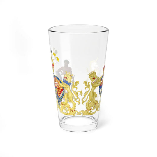 Combined Coat of Arms of Elizabeth and Philip the Duchess and Duke of Edinburgh (United Kingdom) (Coat of Arms) Pint Glass 16oz 16oz - Go Mug Yourself