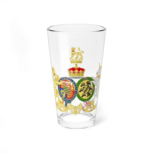 Combined Coat of Arms of George and Mary the Duke and Duchess of York (United Kingdom) (Coat of Arms) Pint Glass 16oz 16oz - Go Mug Yourself