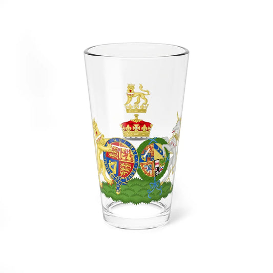 Combined Coat of Arms of Henry and Alice the Duke and Duchess of Gloucester (United Kingdom) (Coat of Arms) Pint Glass 16oz 16oz - Go Mug Yourself