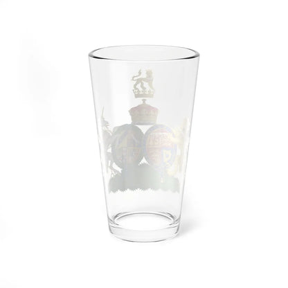 Combined Coat of Arms of Henry and Alice the Duke and Duchess of Gloucester (United Kingdom) (Coat of Arms) Pint Glass 16oz - Go Mug Yourself