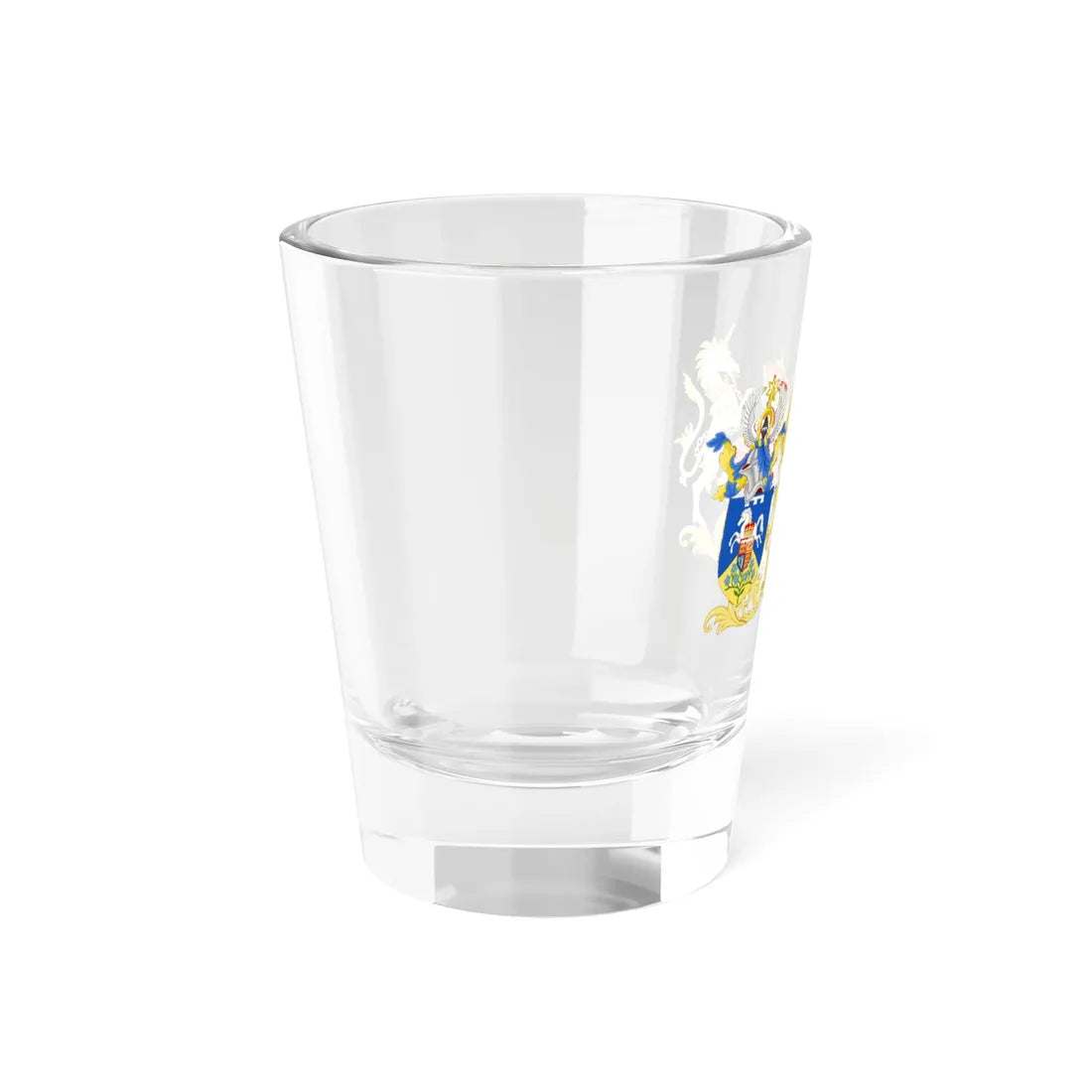 Combined Coat of Arms of Princess Anne and Mark Phillips (United Kingdom) (Coat of Arms) Shot Glass 1.5oz - Go Mug Yourself