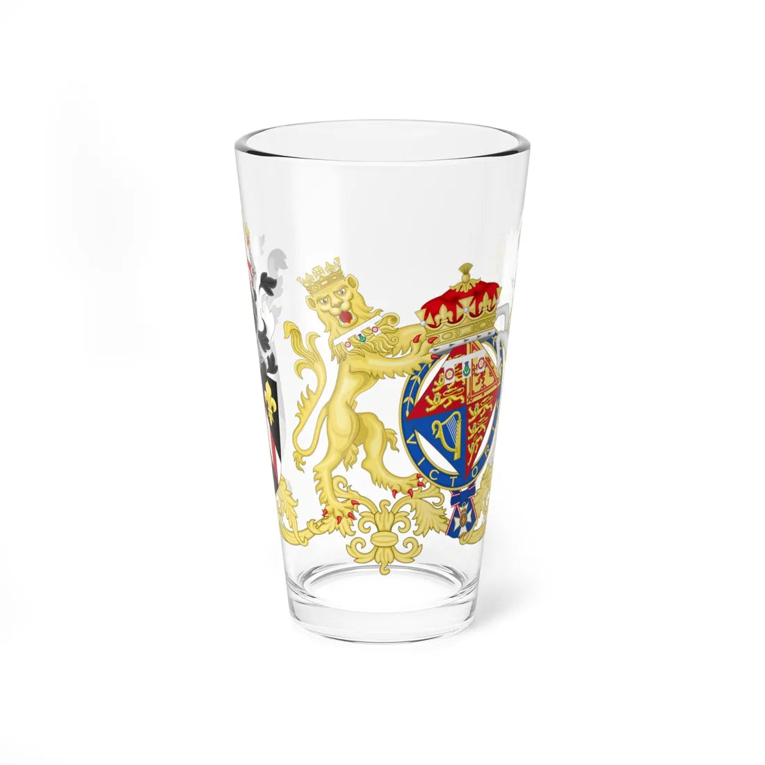 Combined Coat of Arms of Princess Margaret and Antony Armstrong-Jones (United Kingdom) (Coat of Arms) Pint Glass 16oz 16oz - Go Mug Yourself
