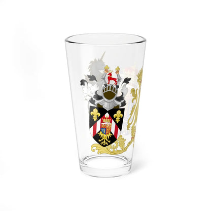 Combined Coat of Arms of Princess Margaret and Antony Armstrong-Jones (United Kingdom) (Coat of Arms) Pint Glass 16oz - Go Mug Yourself