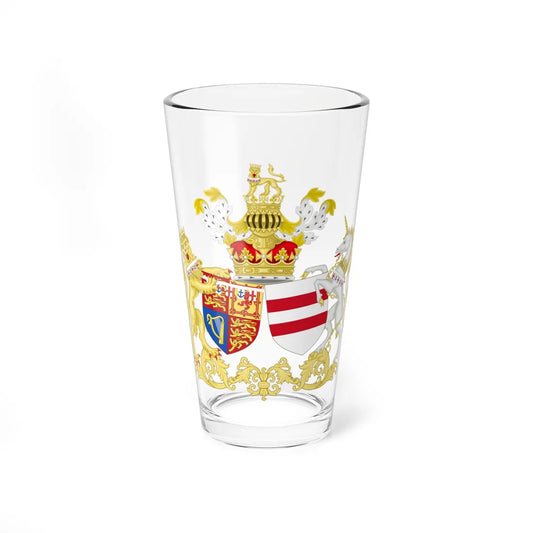 Combined Coat of Arms of the Prince and Princess Michael of Kent (United Kingdom) (Coat of Arms) Pint Glass 16oz 16oz - Go Mug Yourself