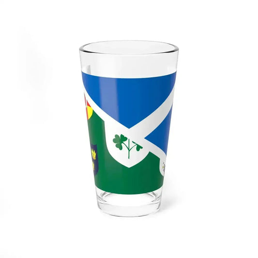 Combined flag of Scotland and Ireland rugby (Ireland) Pint Glass 16oz 16oz - Go Mug Yourself
