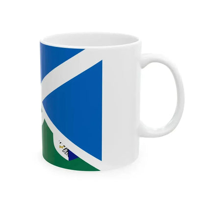 Combined flag of Scotland and Ireland rugby (Ireland) White Coffee Mug - Go Mug Yourself