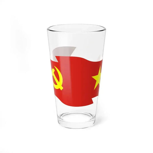 Combined flags of Communist Party of Vietnam and Vietnam (Vietnam) Pint Glass 16oz 16oz - Go Mug Yourself