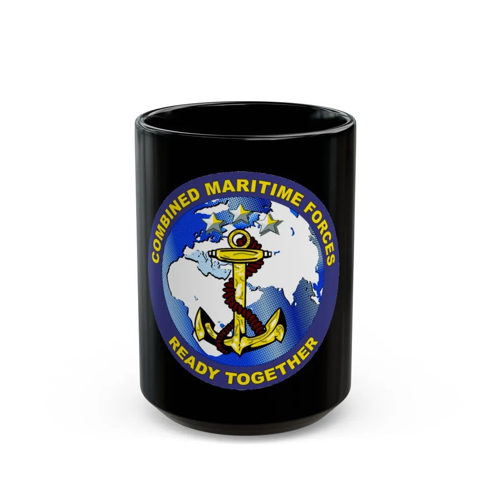 Combined Maritime Forces (U.S. Navy) Black Coffee Mug-15oz-Go Mug Yourself