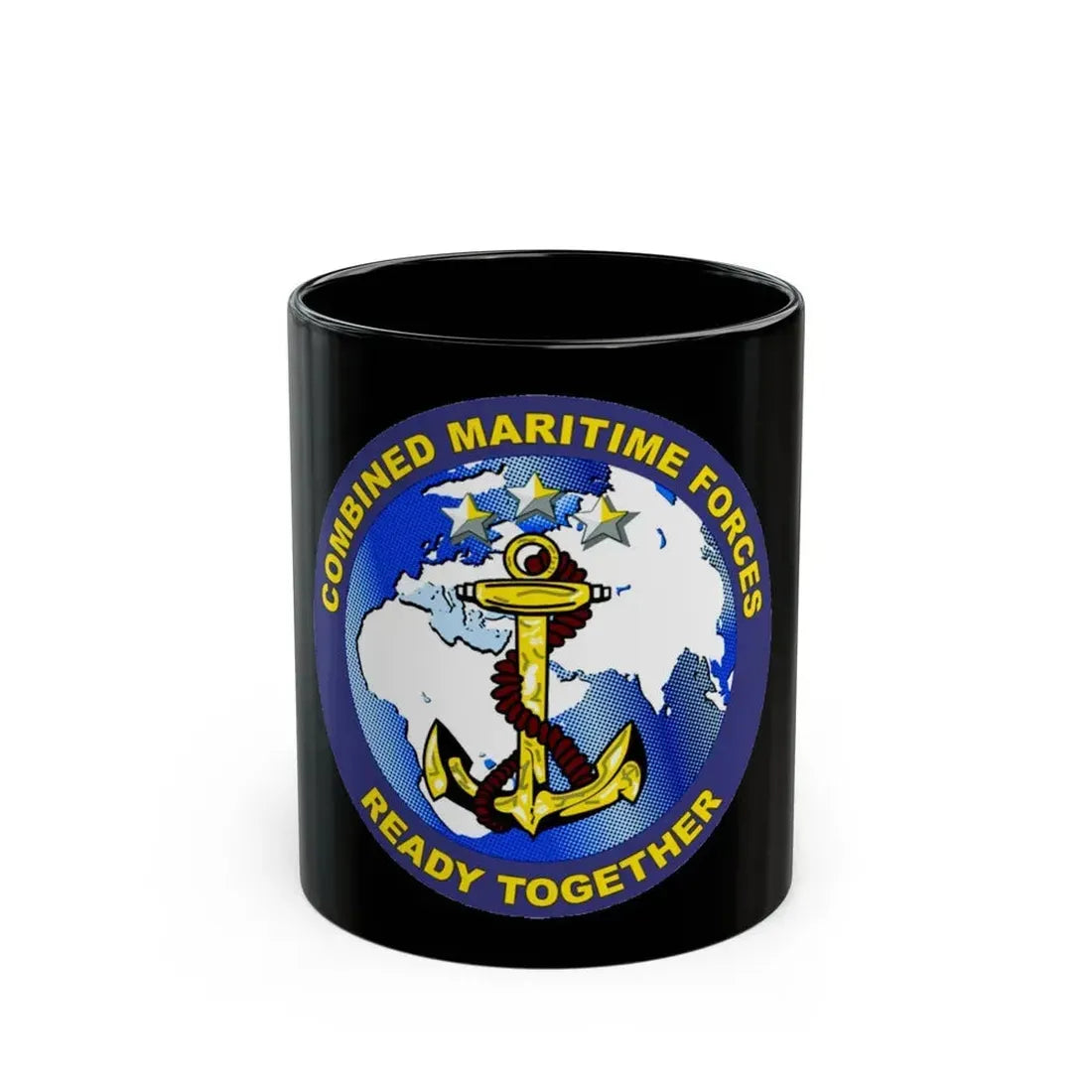 Combined Maritime Forces (U.S. Navy) Black Coffee Mug 11oz - Go Mug Yourself