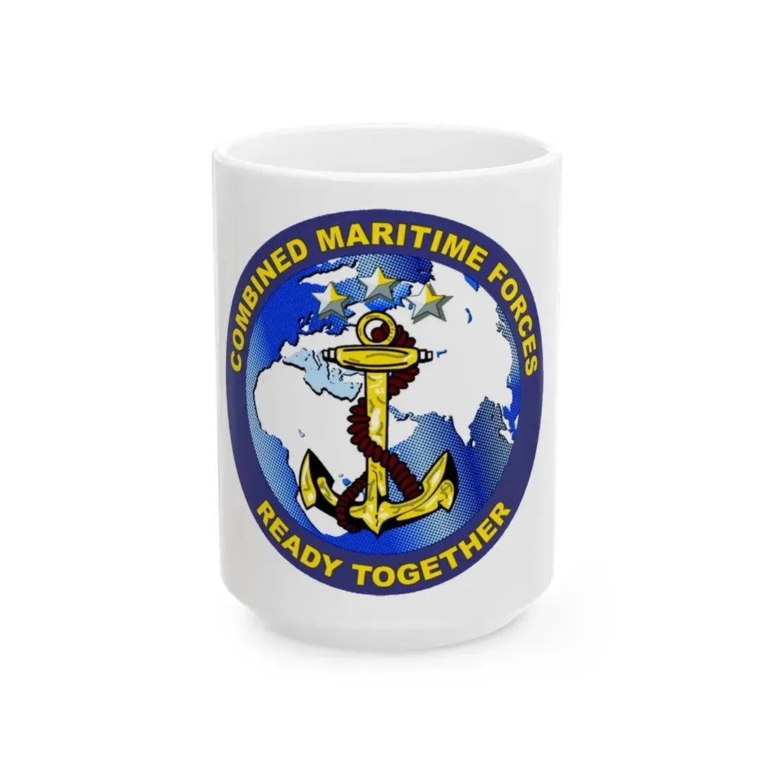 Combined Maritime Forces (U.S. Navy) White Coffee Mug 15oz - Go Mug Yourself