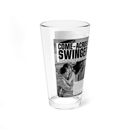 Come-Across Swinger, Complete Man, February 1967 - Pint Glass 16oz-Go Mug Yourself