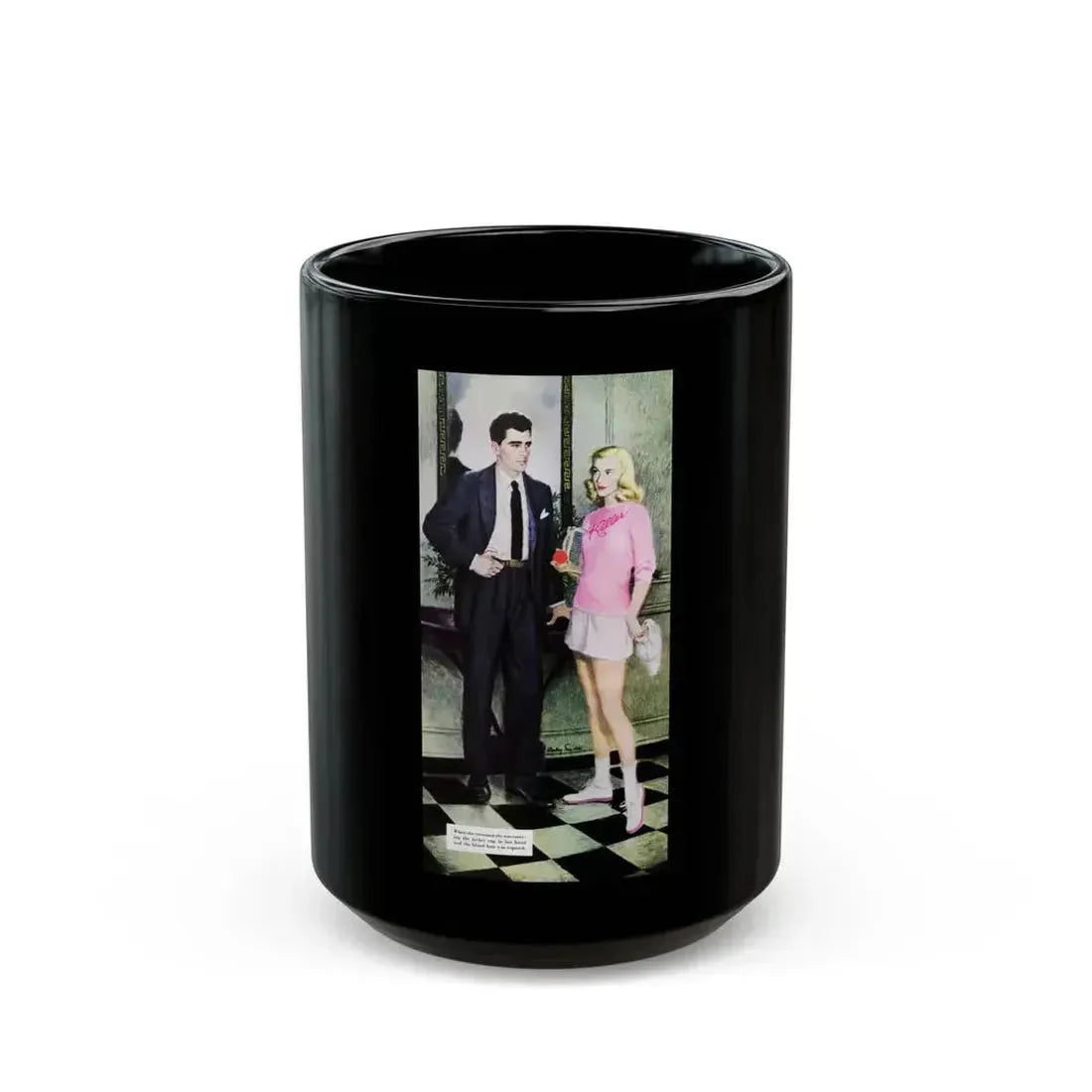 Come Be My Love (2), Saturday Evening Post, August 2, 1947 - Black Coffee Mug 15oz - Go Mug Yourself