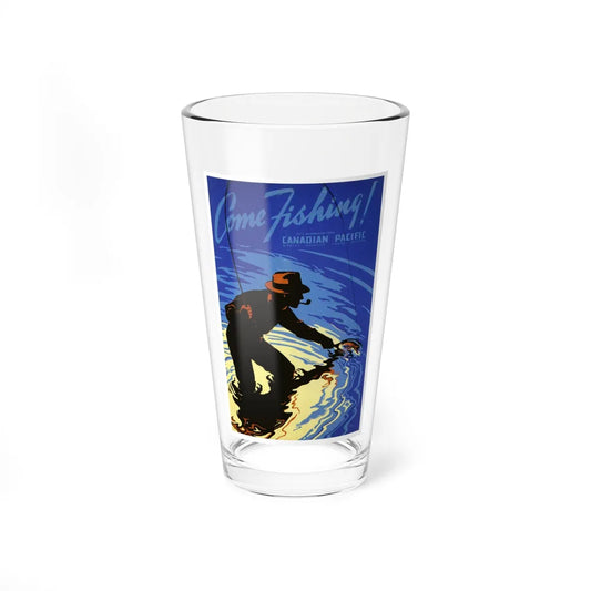 Come Fishing via the CP Travel System, 1939 - Pint Glass 16oz-16oz-Go Mug Yourself