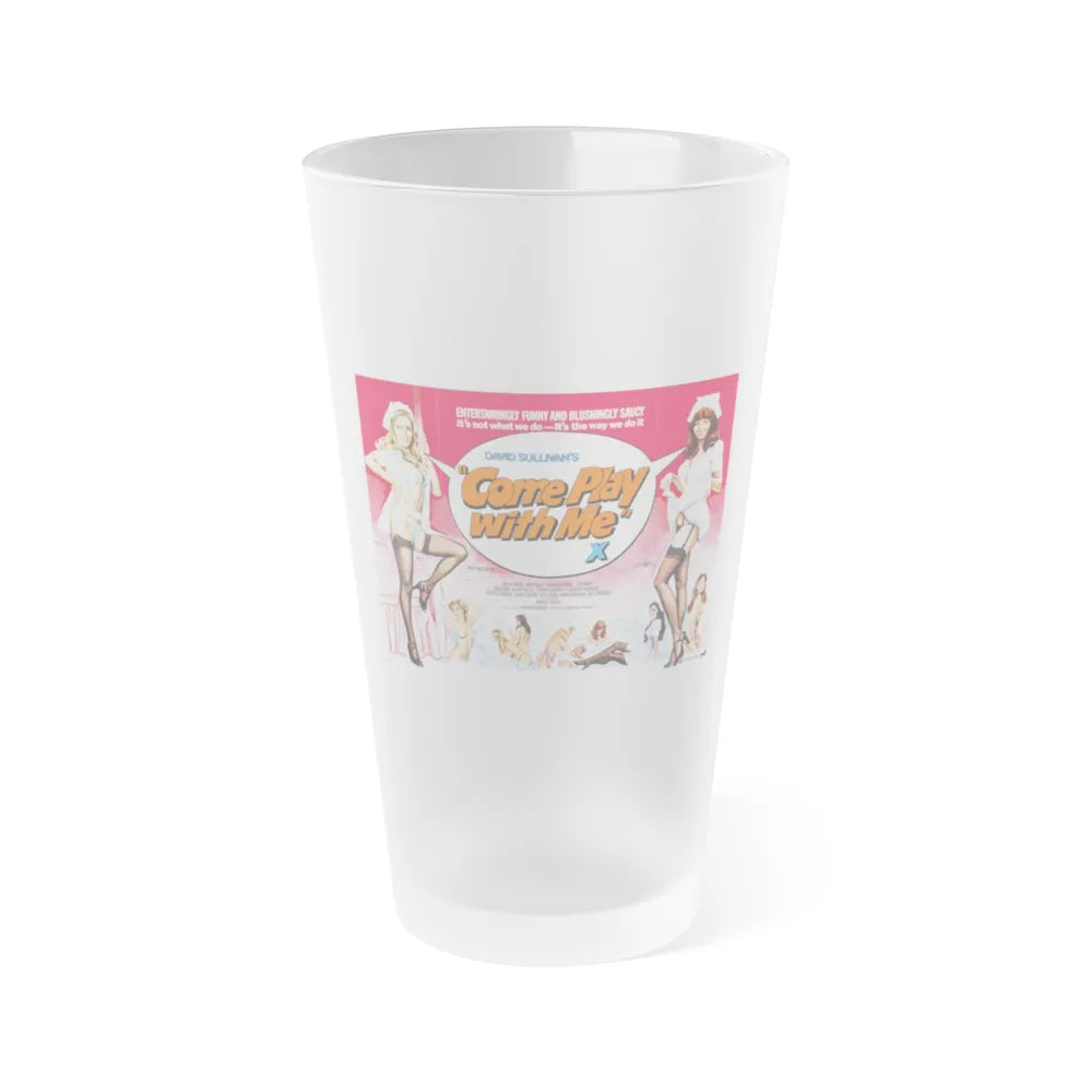 COME PLAY WITH ME 1977 Movie Poster - Frosted Pint Glass 16oz-16oz-Frosted-Go Mug Yourself